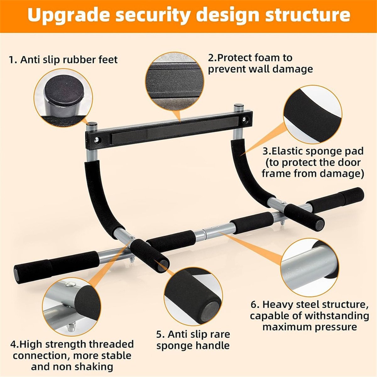 Pull Up Bar Doorframe - ABST Duvara Monte Edilen Barfiks Çubuğu