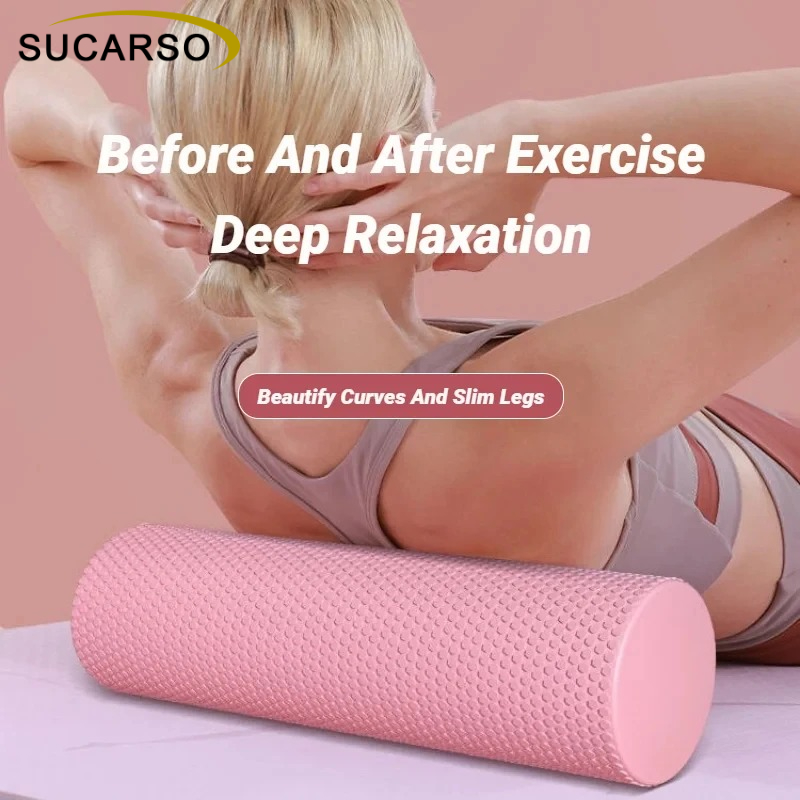 Yoga Fitness Massage - 30x10cm EVA Dokulu Köpük Rulo Kas