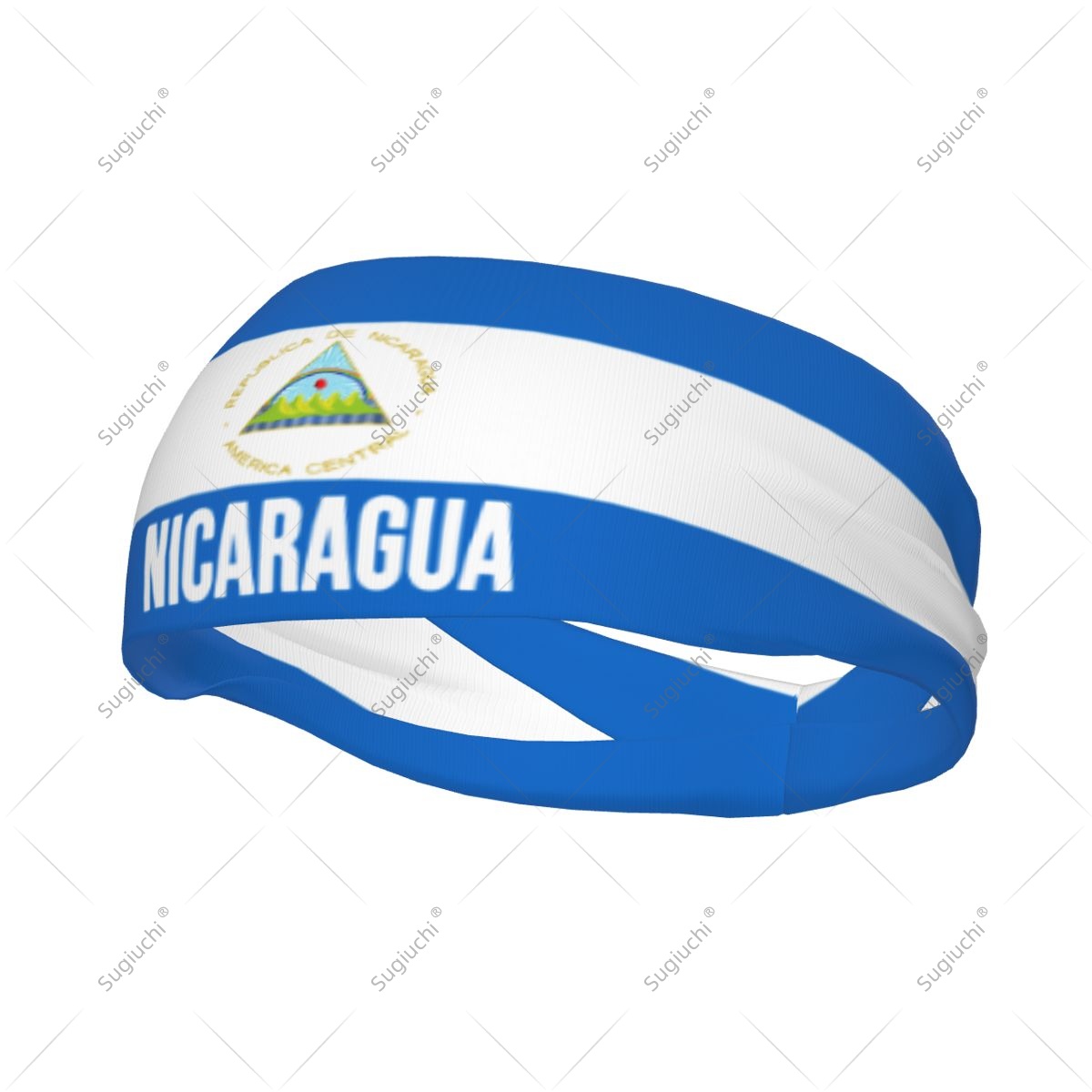 Yoga Fitness Nicaragua - Erkekler Kadınlar Nikaragua Bayrağı Elastik Geniş