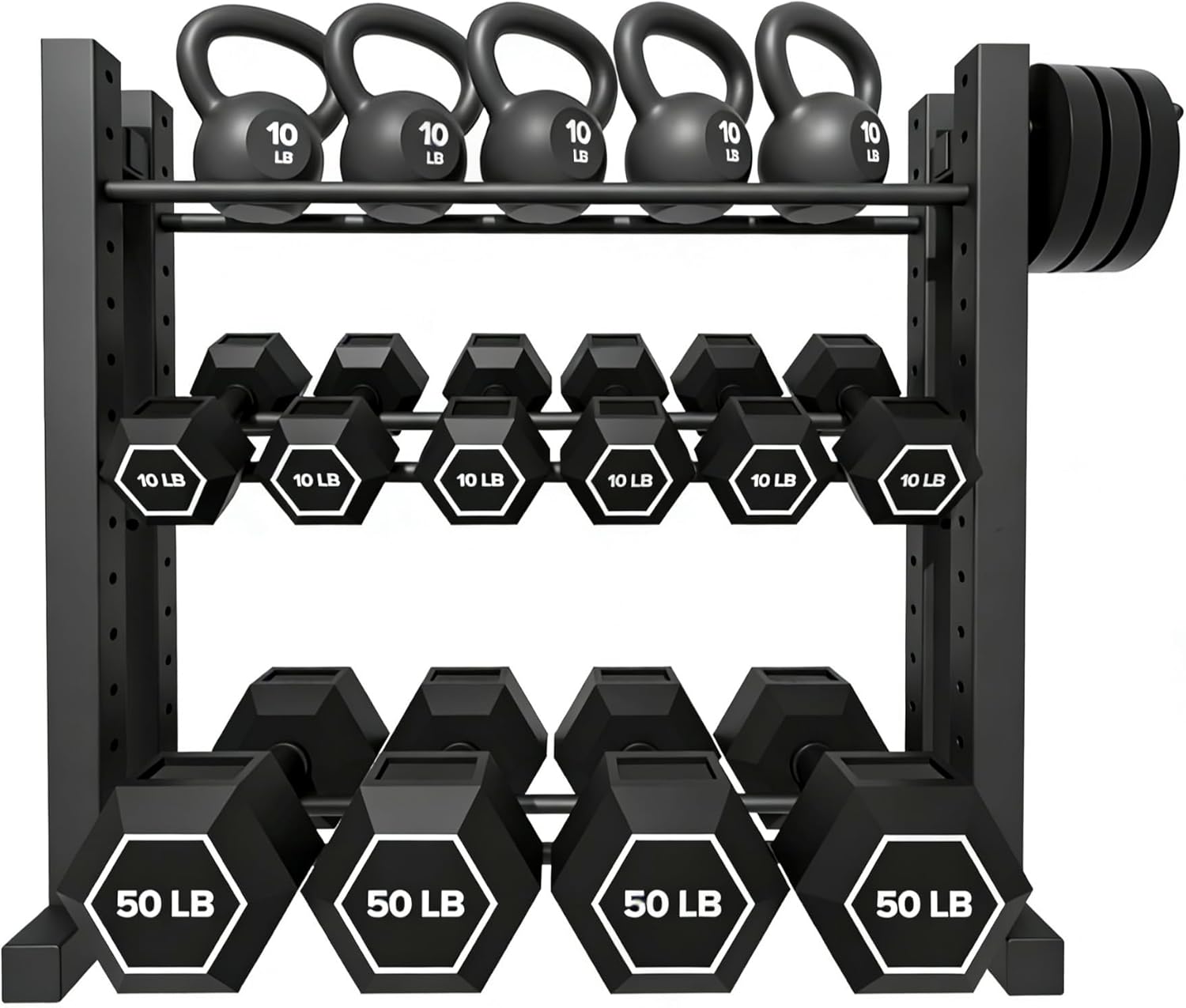 Adjustable Dumbbells - Evde Kullanım İçin, Çelik Malzemeli, Gümüş
