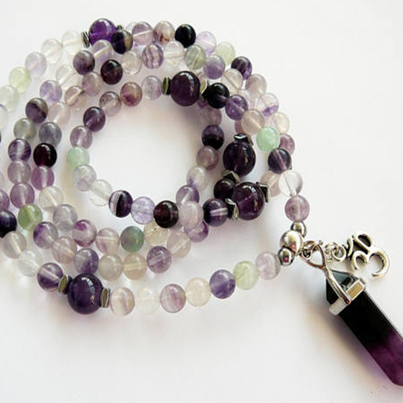 Yoga Fitness Tracker - 108 Mala florit kolye 108 mala
