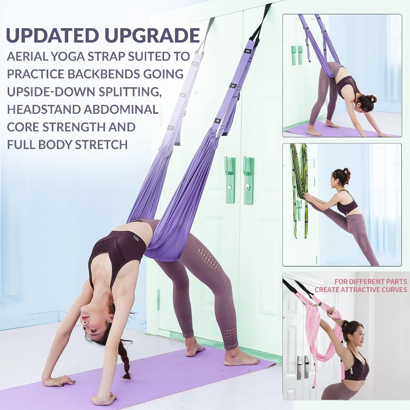 Yoga Swing Aerial - Ayarlanabilir Hava Yogası Hamak Seti Pilates